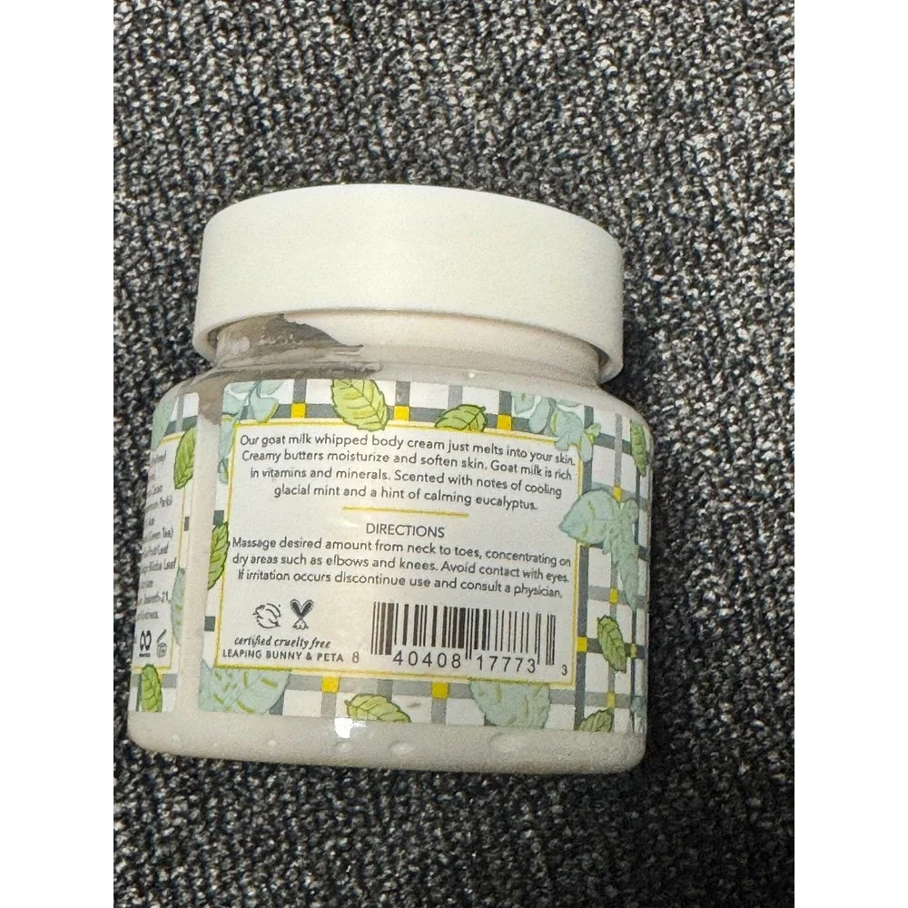 Beekman 1802 Glacial Mint Eucalyptus Goat Milk Whipped Body Cream 8 Fl Oz Sealed